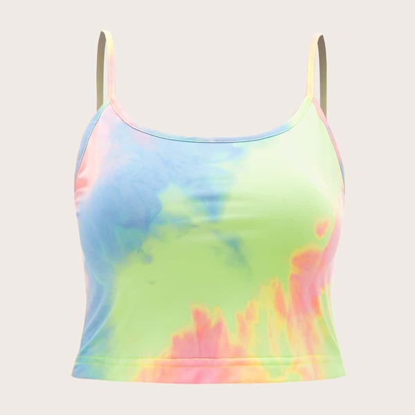 

Plus Tie Dye Crop Cami Top, Multicolor