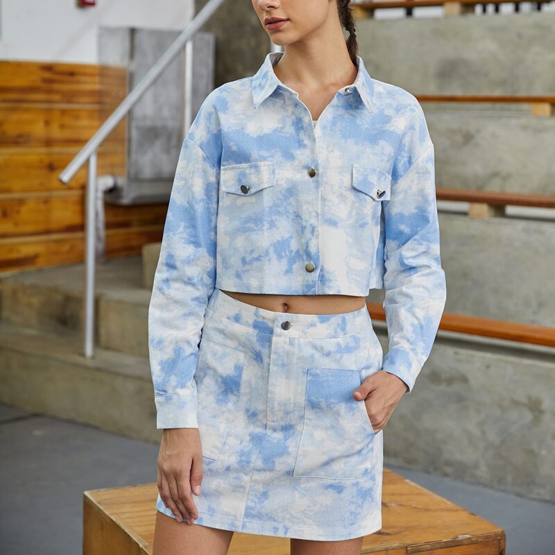 

Tie Dye Jacket, Blue and white