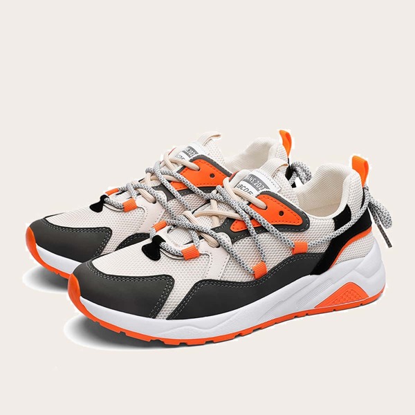 

Men Lace-up Front Wide Fit Sneakers, Multicolor