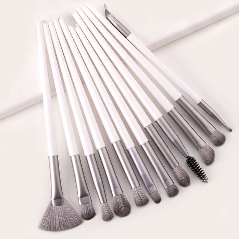 

12pcs Eye Soft Makeup Brush Set, White