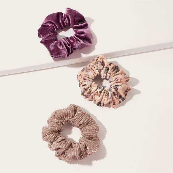 

3pcs Ditsy Floral Pattern Scrunchie, Multicolor