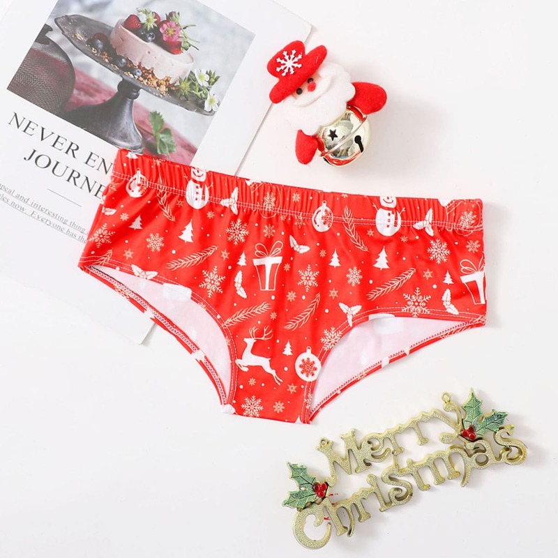 

Christmas Allover Graphic Panty, Red