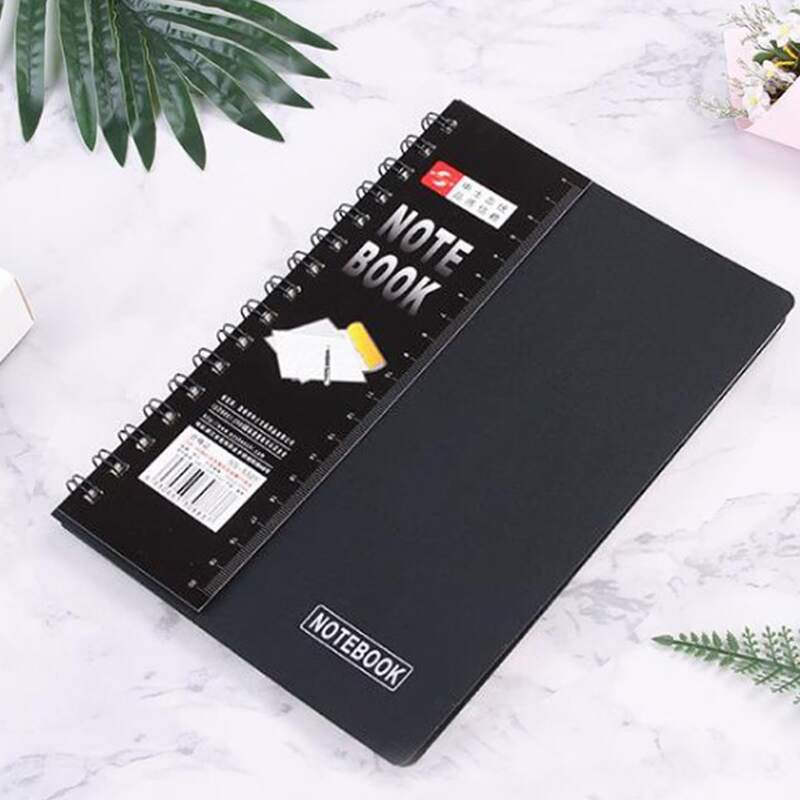 

1pack Plain Cover Spiral Notebook, Black