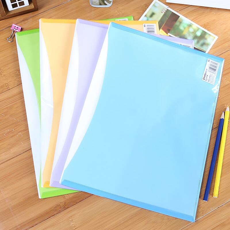 

3pcs Plain Random File Pocket, Multicolor