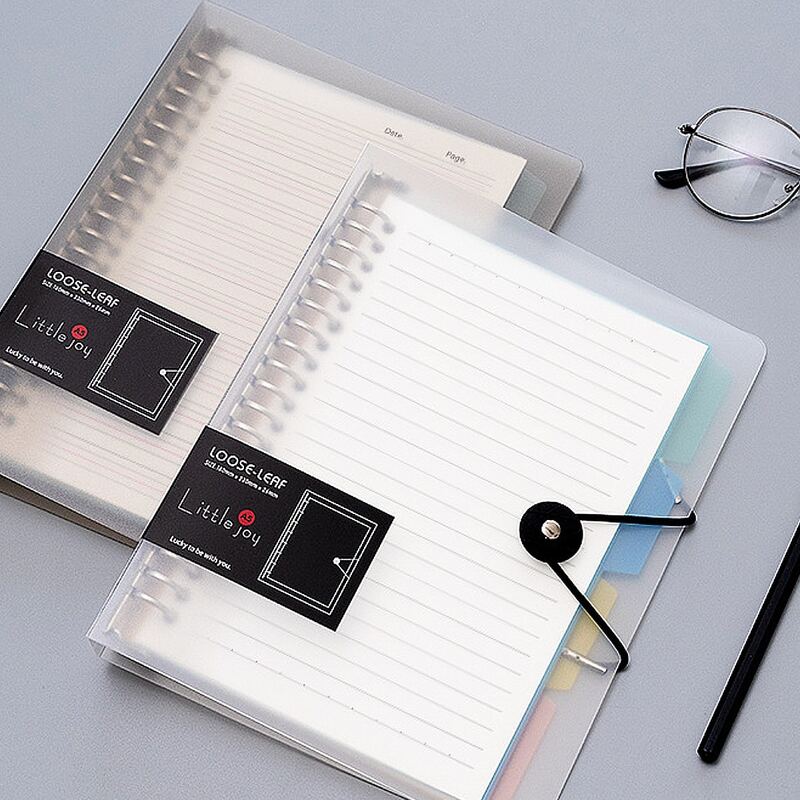 

1pc Random Loose-leaf Book Shell With 4pcs Split Page, Multicolor
