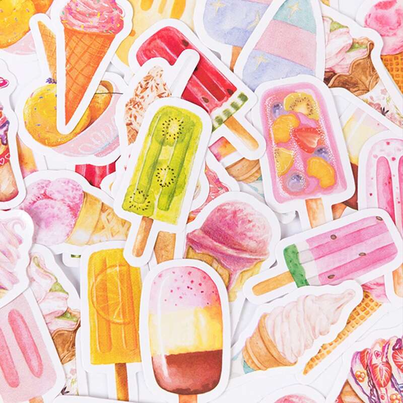 

46pcs Ice Cream Pattern Sticker, Multicolor