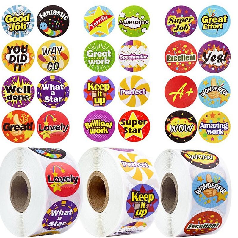 

1roll Letter Graphic Random Tape Sticker, Multicolor