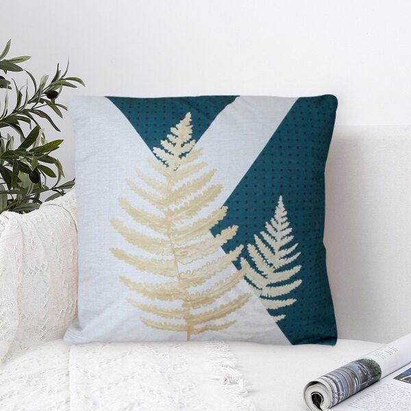 

Leaf Pattern Cushion Cover Without Filler, Multicolor