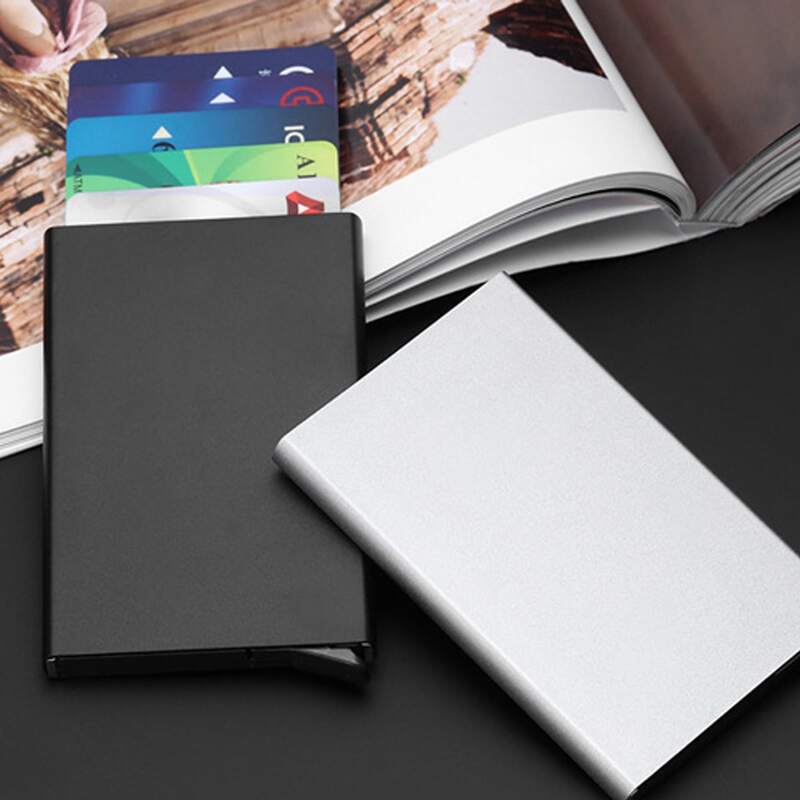 

1pc Stainless Steel Random Card Box, Multicolor