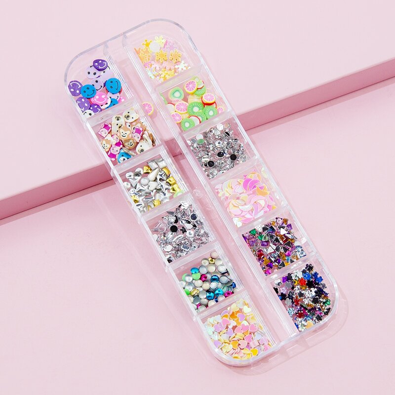 

1box Mixed Nail Art Decoration, Multicolor