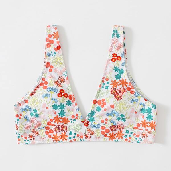 

Floral Print Bikini Top, Multicolor