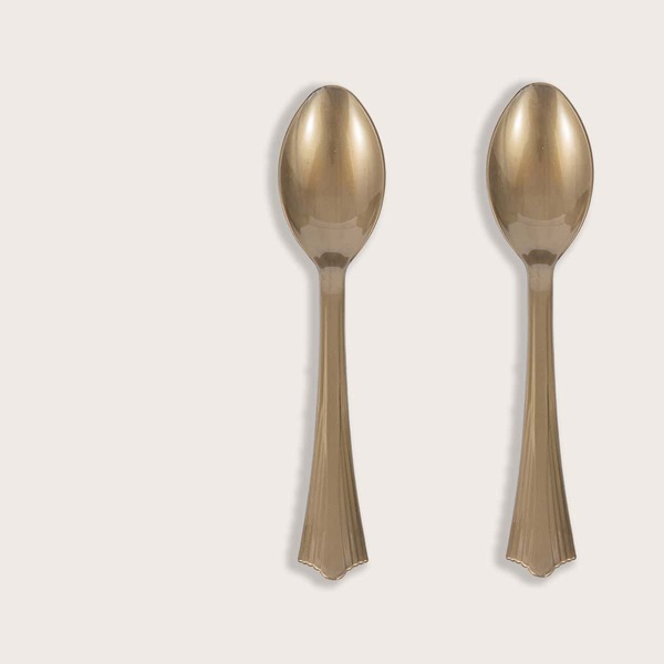 

25pcs Disposable Spoon, Bronze