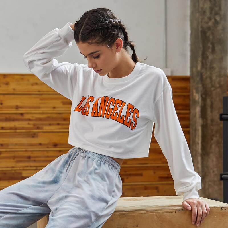 

Letter Graphic Sweatshirt, White