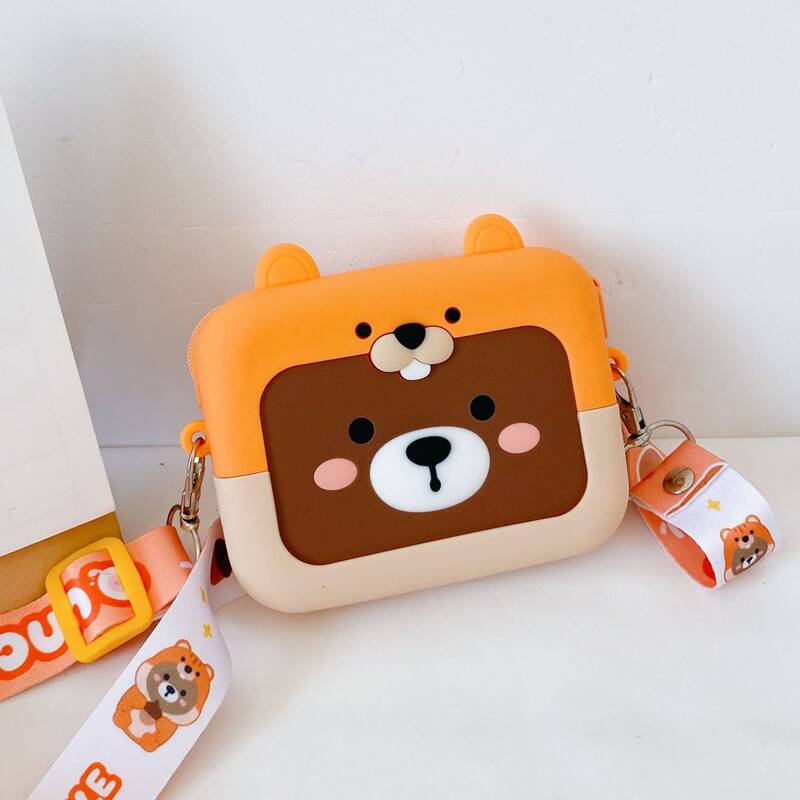 

Silicone Cartoon Bear Crossbody Bag, Multicolor