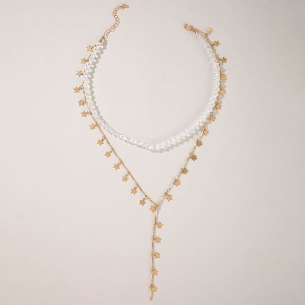 

Star Charm Layered Necklace, Gold