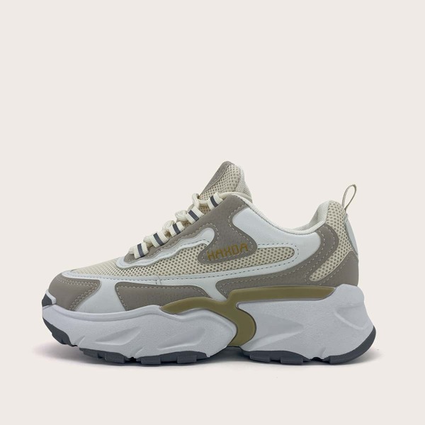 

Lace-up Front Wide Fit Chunky Sneakers, Multicolor