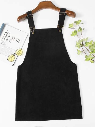 corduroy overall dress black Calla | Claudia | Black Croc Leather main image 1