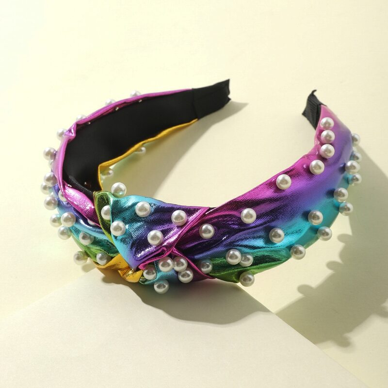

Faux Pearl Decor Hair Hoop, Multicolor