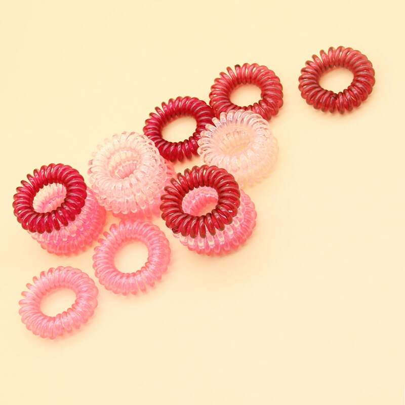 

9pcs Random Coil Hair Tie, Multicolor