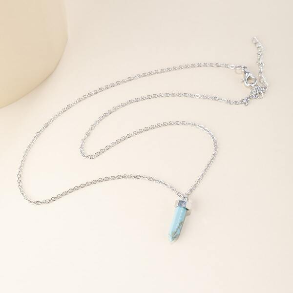 

Turquoise Charm Necklace, Mint blue