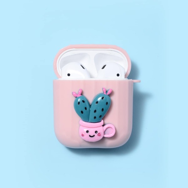 

Cactus Decor AirPods Case, Pink