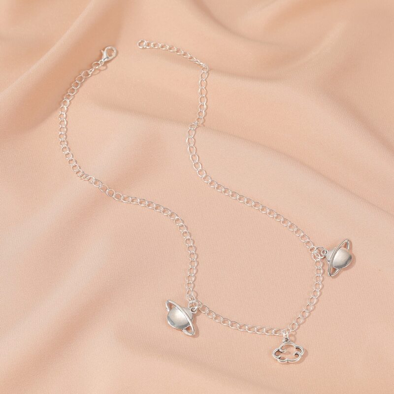 

Planet Design Chain Necklace, Silver