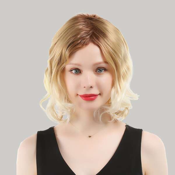 

Natural Ombre Curly Wig, Multicolor