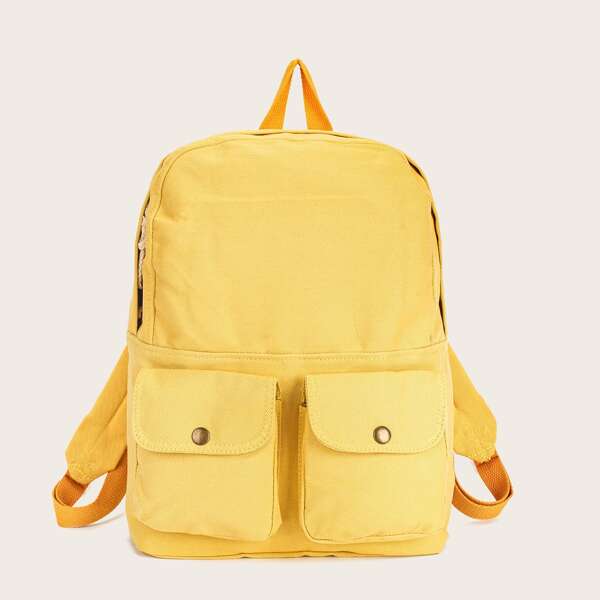 

Dual Pocket Front Backpack, Yellow