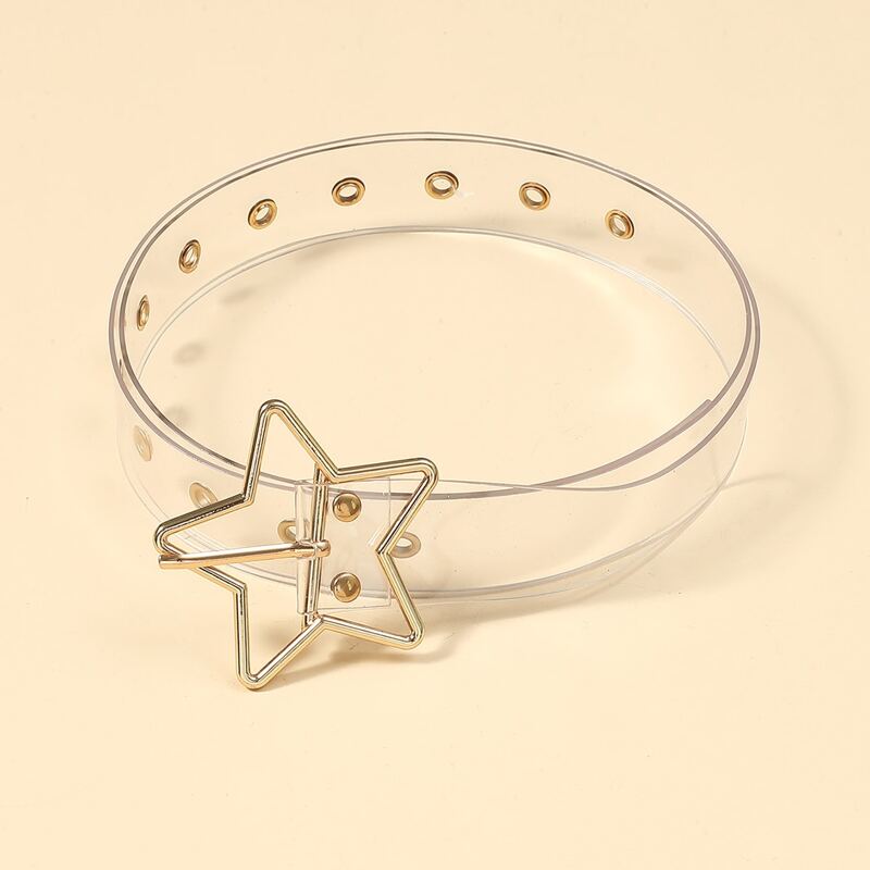 

Star Buckle Transparent Belt, Clear