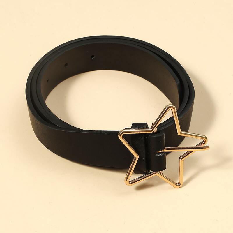

Star Shaped Buckle Belt, Black