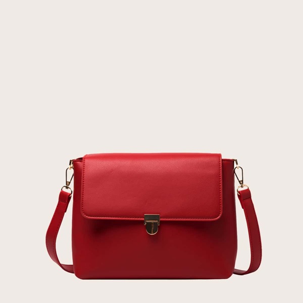 

Minimalist Flap Crossbody Bag, Red