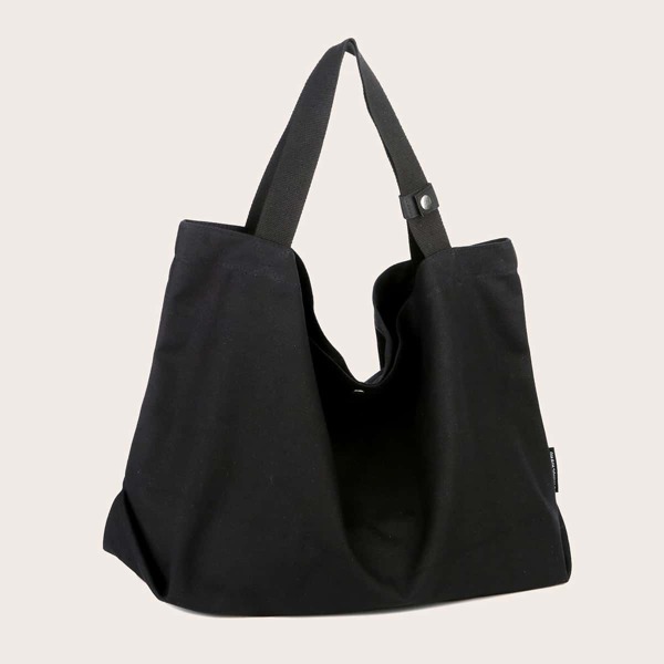

Large Capacity Canvas Tote Bag, Black