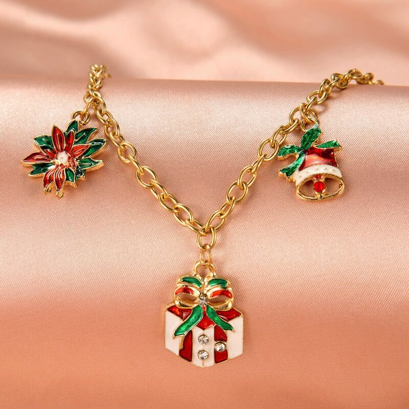 

Christmas Present Charm Bracelet, Multicolor