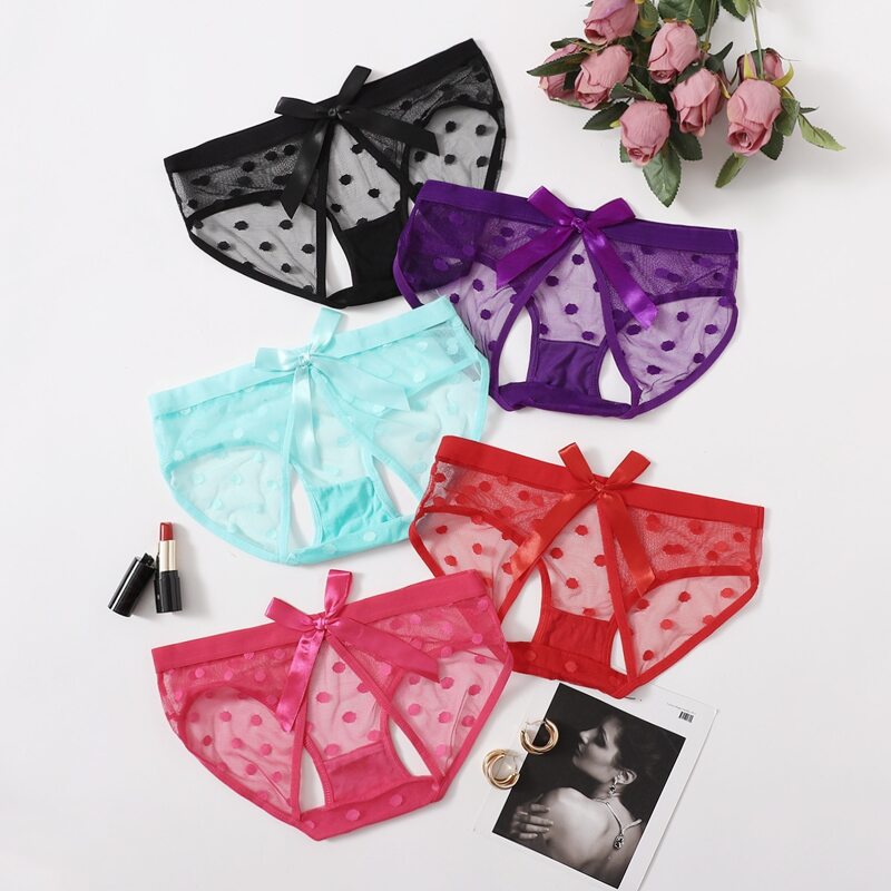

5pack Polka Dot Cut-out Panty Set, Multicolor