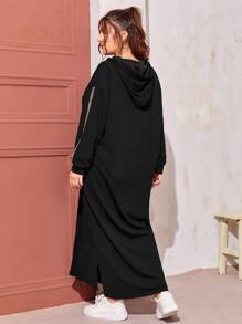 Mulvari Đầm Plus Size Chia Snakeskin In Giải trí - màu đen - Xem 2