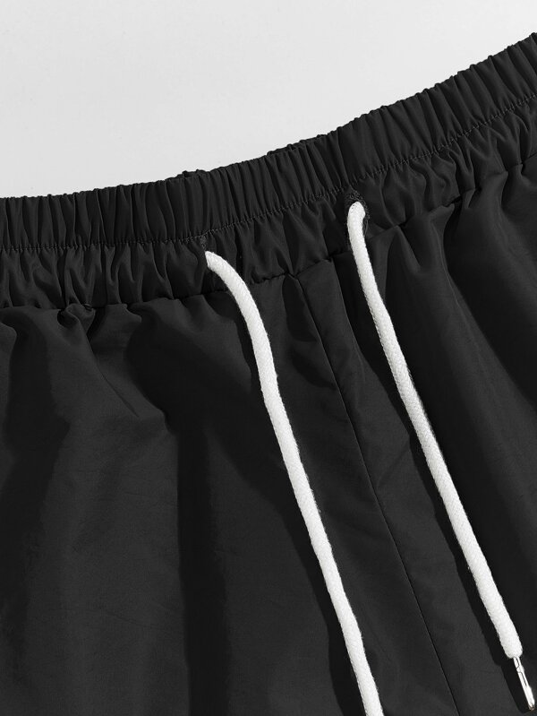 ROMWE Guys Rose Embroidery Shorts 5'' SHEIN USA