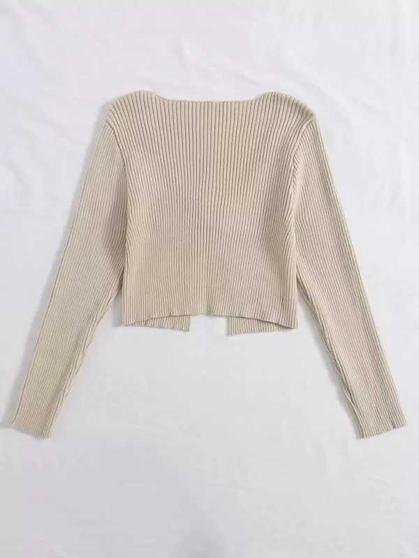 Wander Womens Joanna Striped Ribbed Knit Top Crop Sweater BHFO 8798 Lost