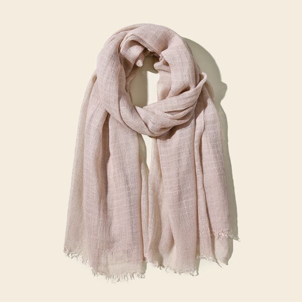 

Plaid Pattern Scarf, Pink