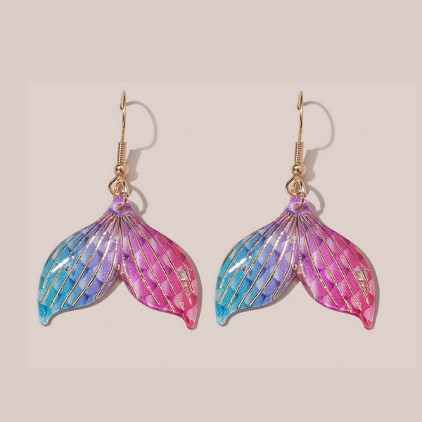 

Fishtail Charm Drop Earrings, Multicolor
