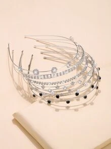 6 băng đô rhinestone - Bạc - Xem 2