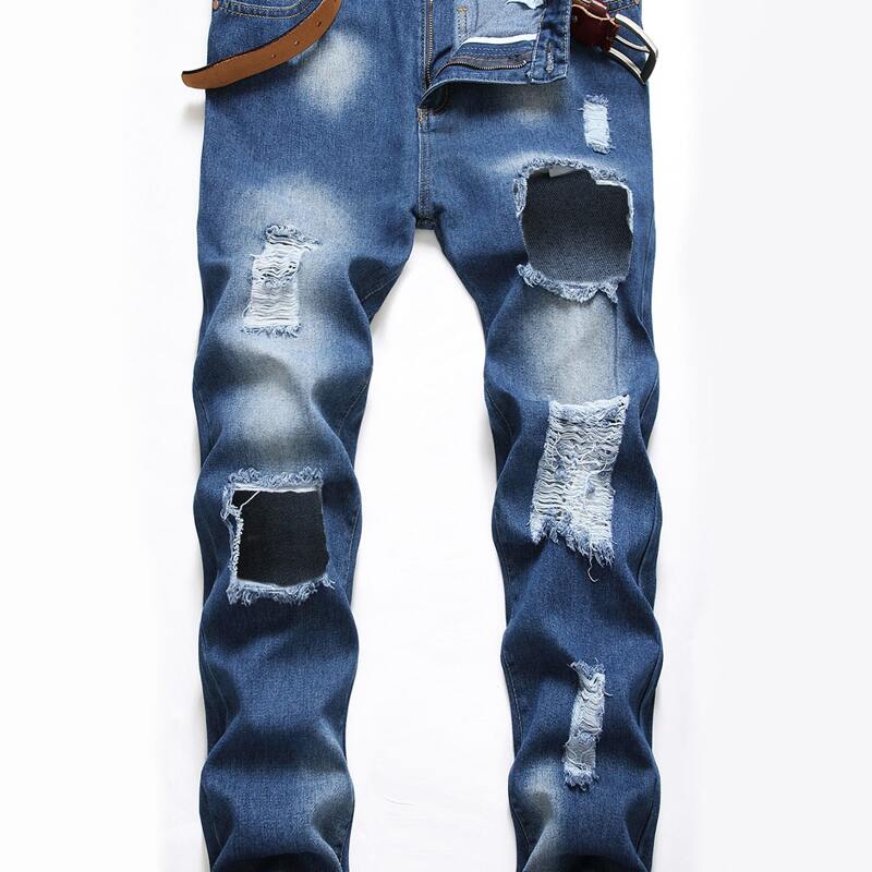 

Guys Ripped Jeans, Medium wash