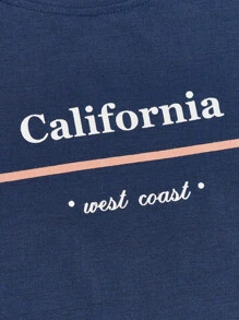 Conjunto de pijama / Pijama con gráfico de letras para hombre