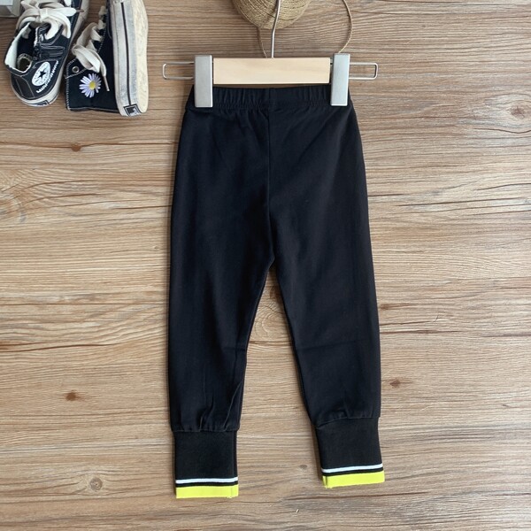 

Toddler Girls Striped Print Sweatpants, Black