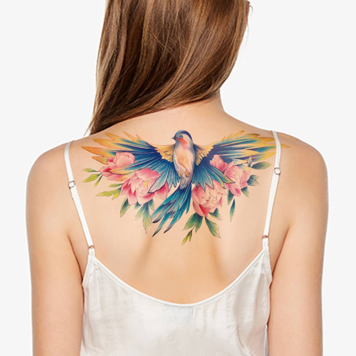 

1pc Bird Pattern Tattoo Sticker, Multicolor