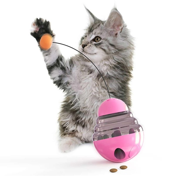 

1pc Cat Food Leaking Toy, Pink