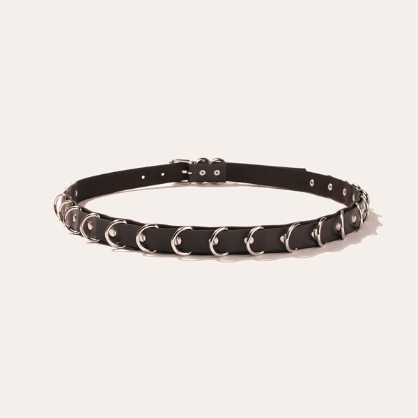 

Metal Decor Belt, Black