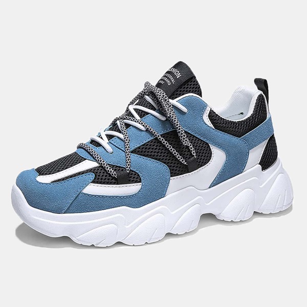 

Men Lace-up Front Colorblock Chunky Sneakers, Multicolor