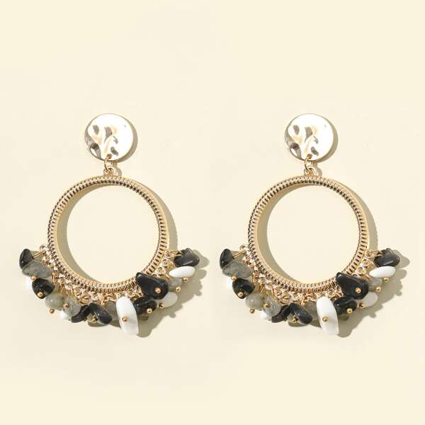 

Bohemia Stone Decor Drop Earrings, Multicolor