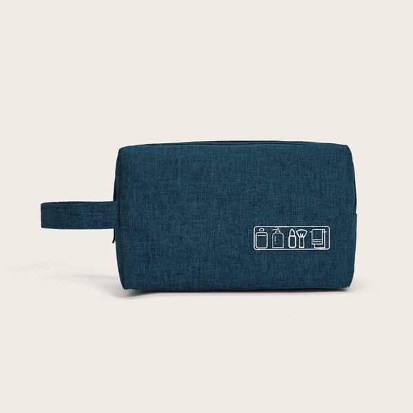 

1pc Minimalist Makeup Bag, Blue