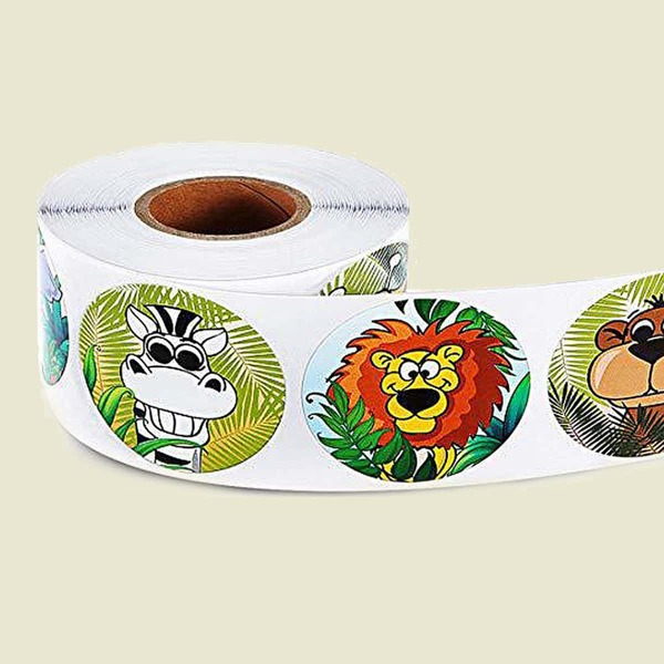 

1roll Cartoon Animal Print Tape Sticker, Multicolor